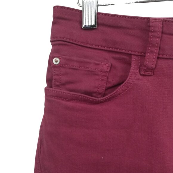 Warp & Weft JFK New York City Skinny Stretch Jeans Pants Size 8 29 Red 5 Pocket - Picture 3 of 11